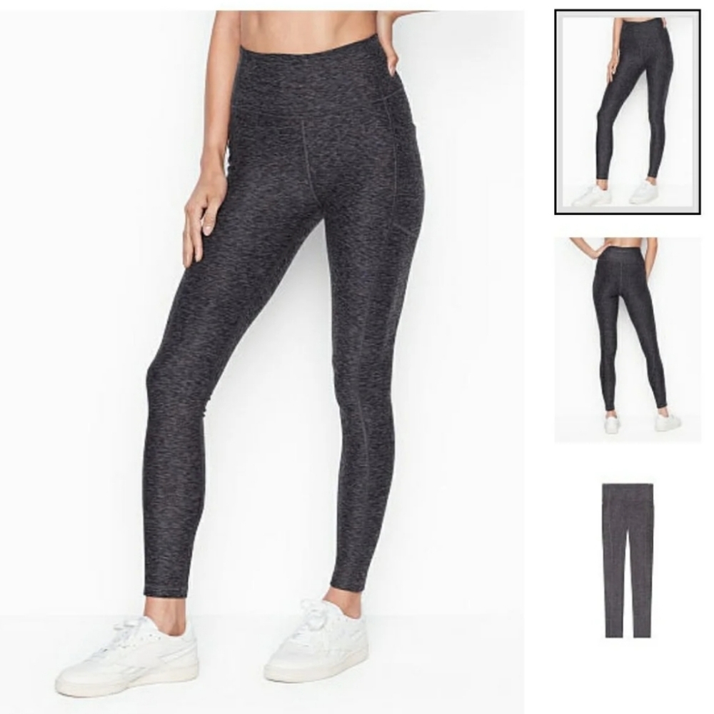 NEW Victoria's Secret Softest Essential 7/8 Leggings Tornado Heather Dark Gray 4